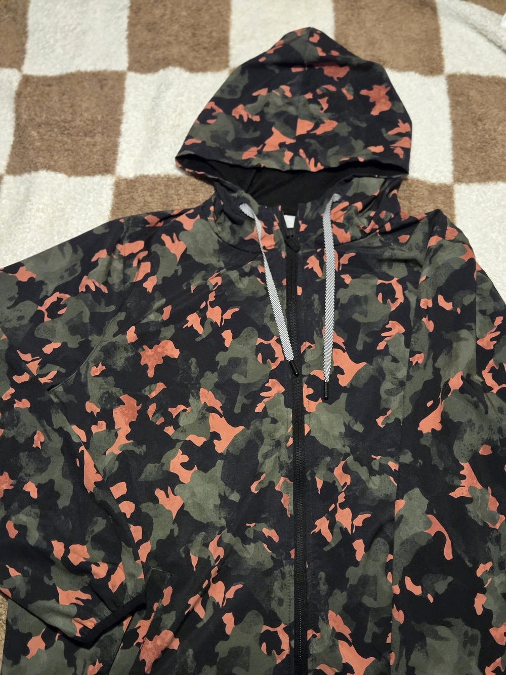 Torrid Women's Camouflage Hooded Zip Jacket - Mauve Pink-Hunter Green Size 1